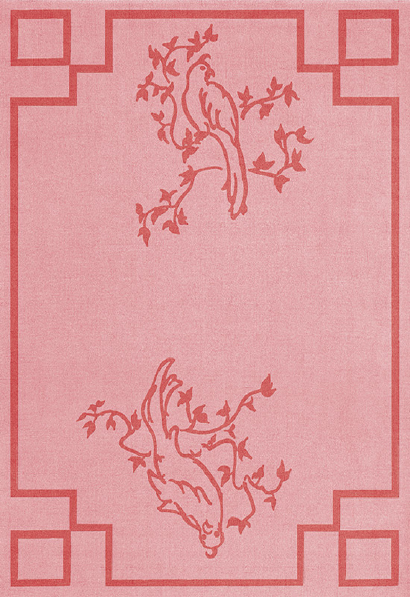 Chinoiserie Wool Rug Scarlet Pink in the group Rugs / All rugs / Patterned Rugs at Layered (CHINSP)