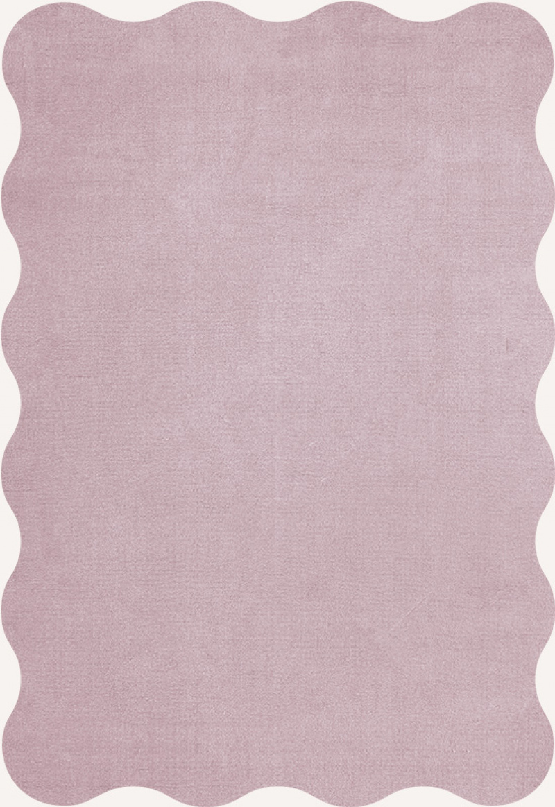 Organic Scallop Wool Rug Pink Lavender in the group Mattor at Layered (SCALPL)