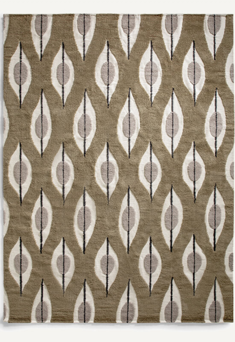 Stig Lindberg Trellis Rug Olive Green in the group Rugs / All rugs / Patterned Rugs at Layered (STITROL)