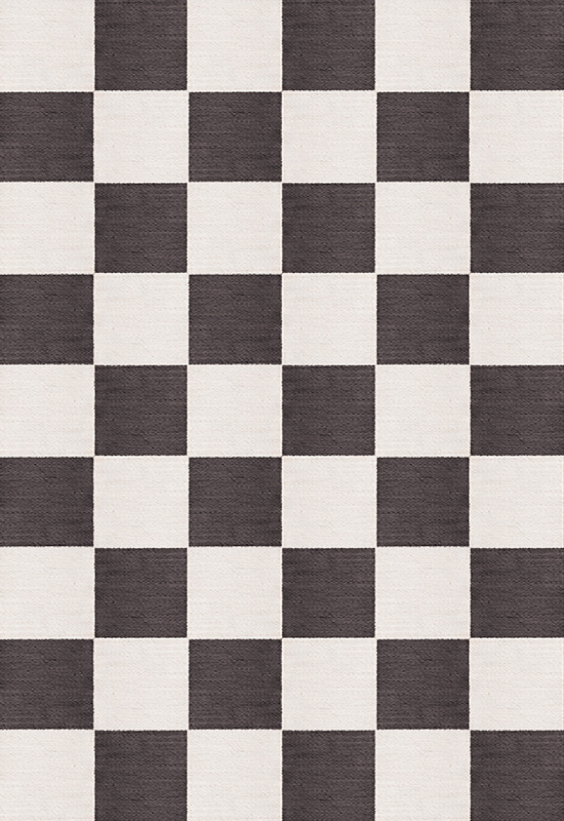 Chess Wool Rug Black and White in the group Mattor / Alla mattor / Rutiga mattor at Layered (WCHBL)
