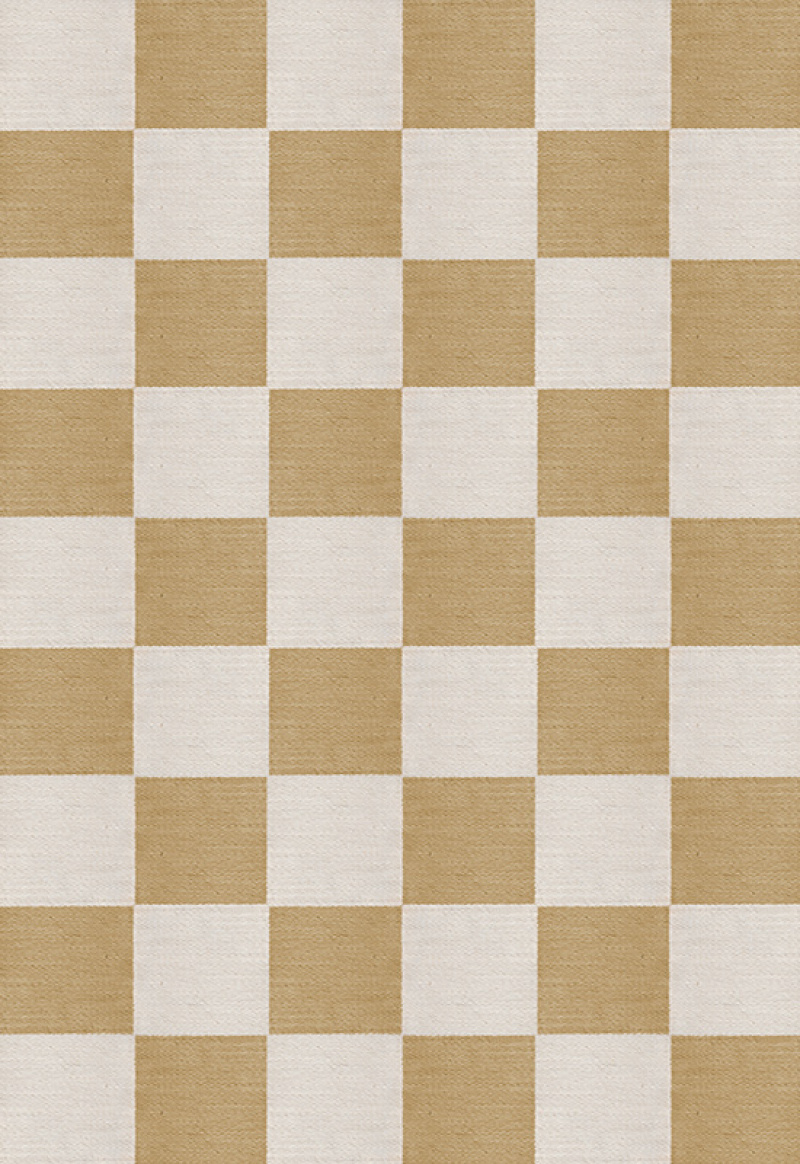 Chess Wool Rug Harvest Yellow in the group Mattor / Alla mattor / Rutiga mattor at Layered (WCHHY)
