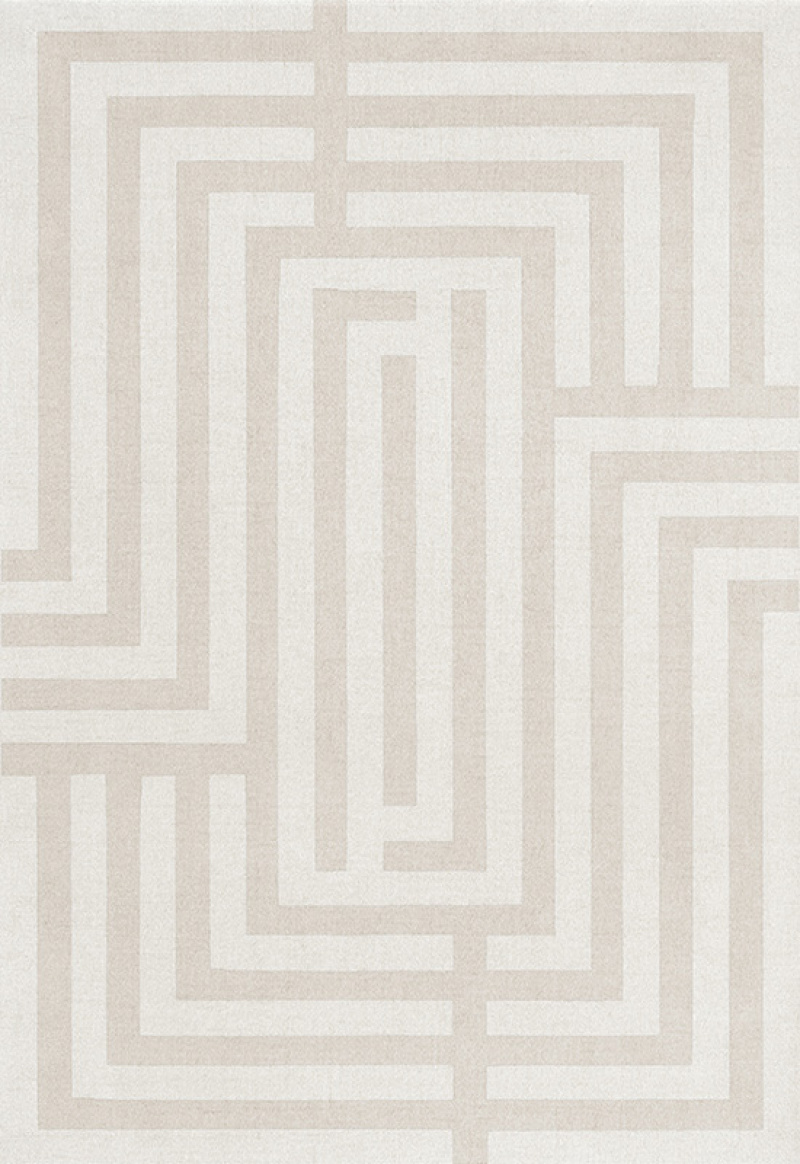 \'60S Geo Letters Rug Oatmeal in the group at Layered (WLETOM)