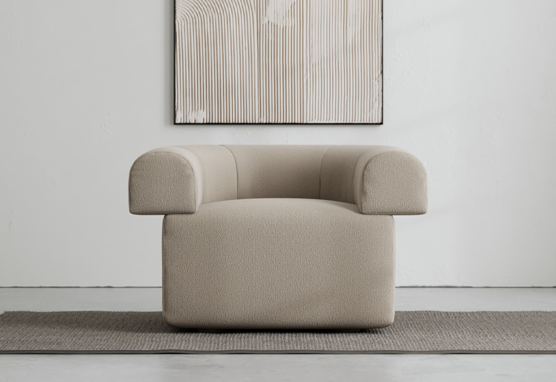 LOTTA AGATON Armchair Bouclé in the group Furniture / Armchairs at Layered (FBLOTACWC)