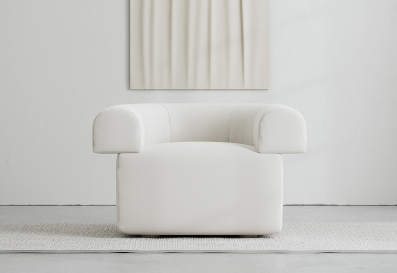 LOTTA AGATON Linen Look Armchair in the group Furniture / Armchairs at Layered (FLLOTACBW)