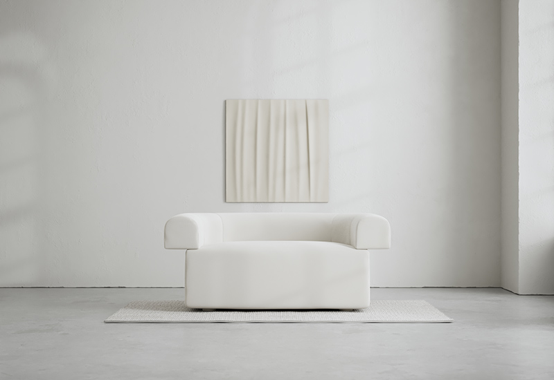 LOTTA AGATON Loveseat Linen Look in the group Furniture / Armchairs at Layered (FLLOTLSBW)