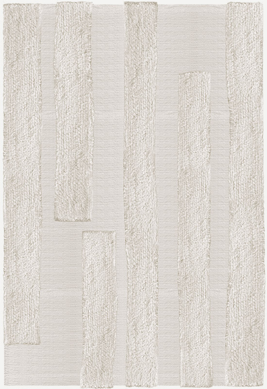 PUNJA BRICKS Wool Rug Bone White in the group Rugs / All rugs at Layered (PUBROW)