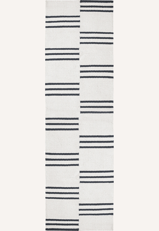 Ticking Runner Wool Bone White in the group Rugs / New rugs at Layered (SHTICBWR)
