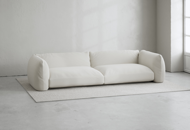 Lotta Agaton Linen Look Sofa Bone White 290 cm