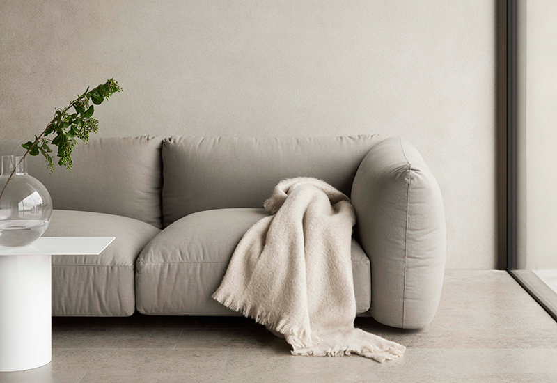 Lotta Agaton Linen Look Sofa True Greige 240 cm