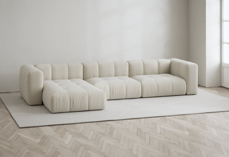 Cecco 3-seters sofa med divan venstre