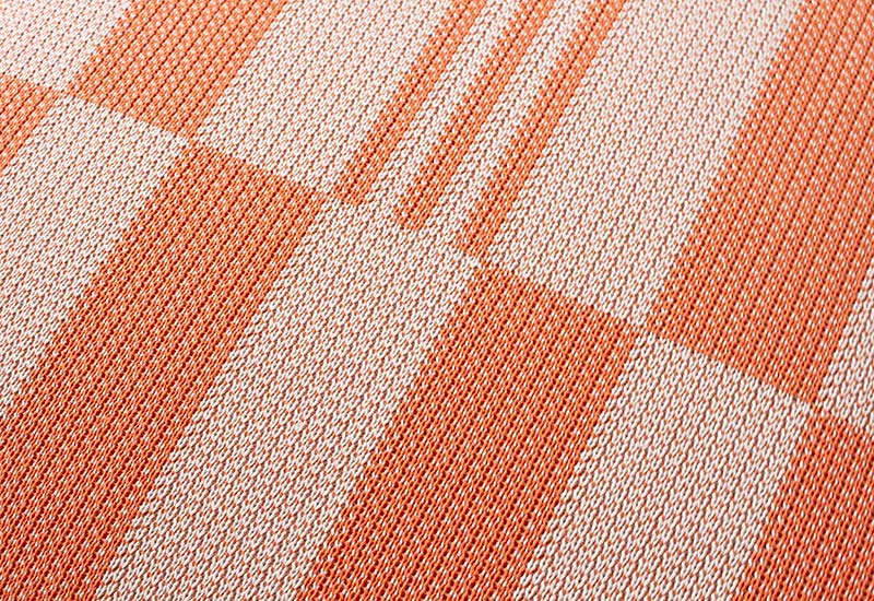 Checkerboard Orange Furn fab sample