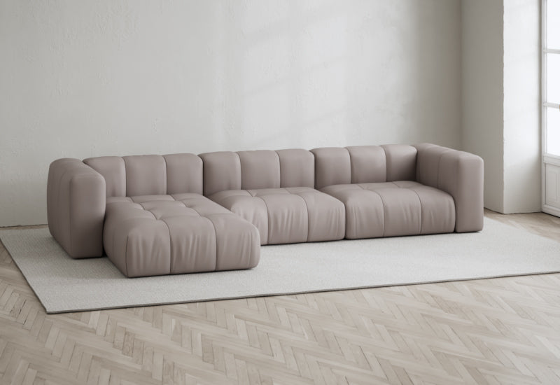 Cecco 3-seters sofa med divan venstre