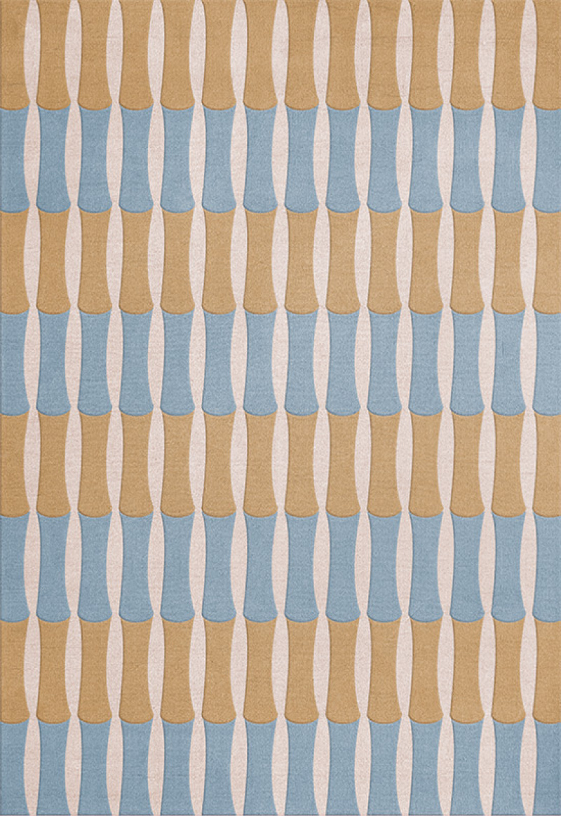 ALICE CRAWLEY BAMBOO FOREST WOOL RUG AZUR BLUE in the group Rugs / Coming soon at Layered (ACFOBL)