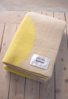 Anemone  Wool Blanket Lemon