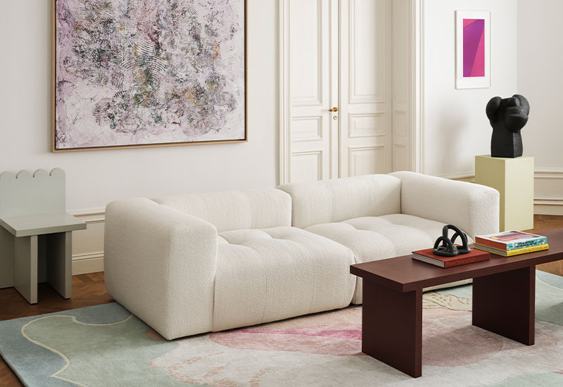Cecco 2 Seat Sofa Bouclé in the group Furniture / All sofas at Layered (FBCECPO2SEAT)