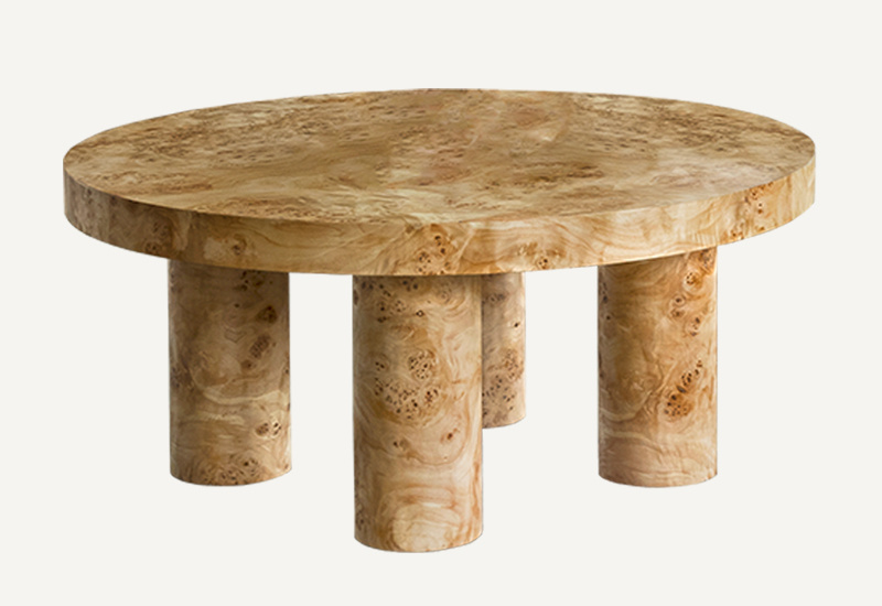Round Coffee Table Burlwood in the group Furniture / All furniture at Layered (FWTROBURL90)