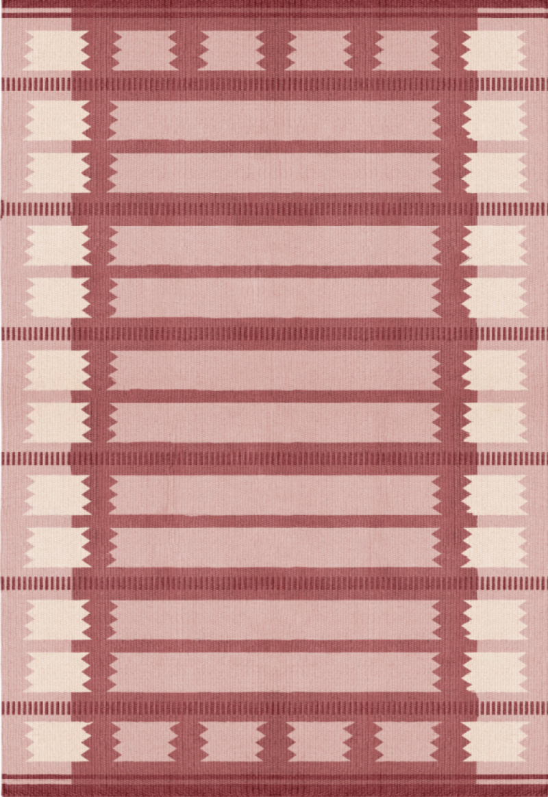 RÖLLAKAN WOOL RUG IRIS RASPBERRY in the group Rugs / All rugs / Patterned Rugs at Layered (ROIRRA)