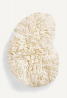Mini Shaggy Wool Pelt Bone White