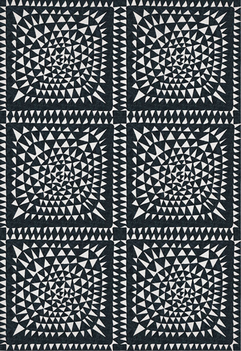 Stig Lindberg Domino Wool Rug in the group Rugs / Patterned Rugs at Layered (STIDOMBL)