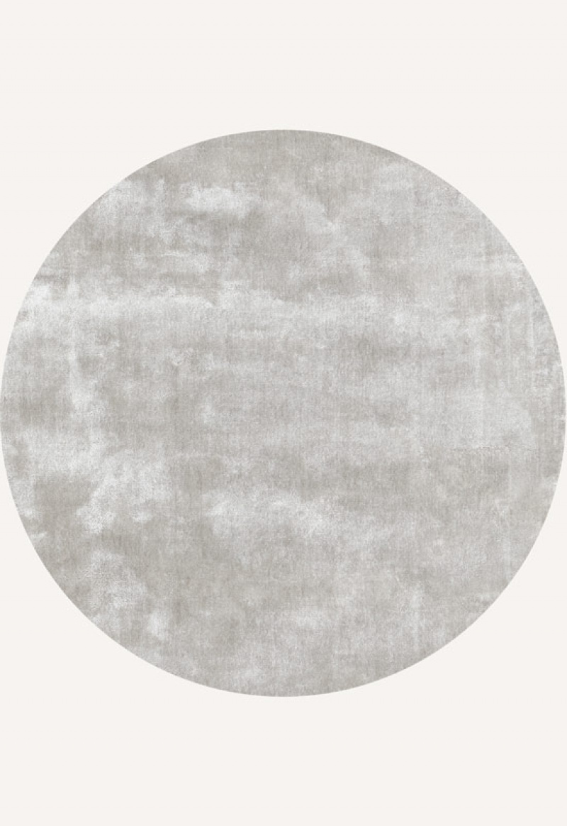 Solid Round Viscose Rug Francis Pearl in the group Rugs at Layered (SVFPR)