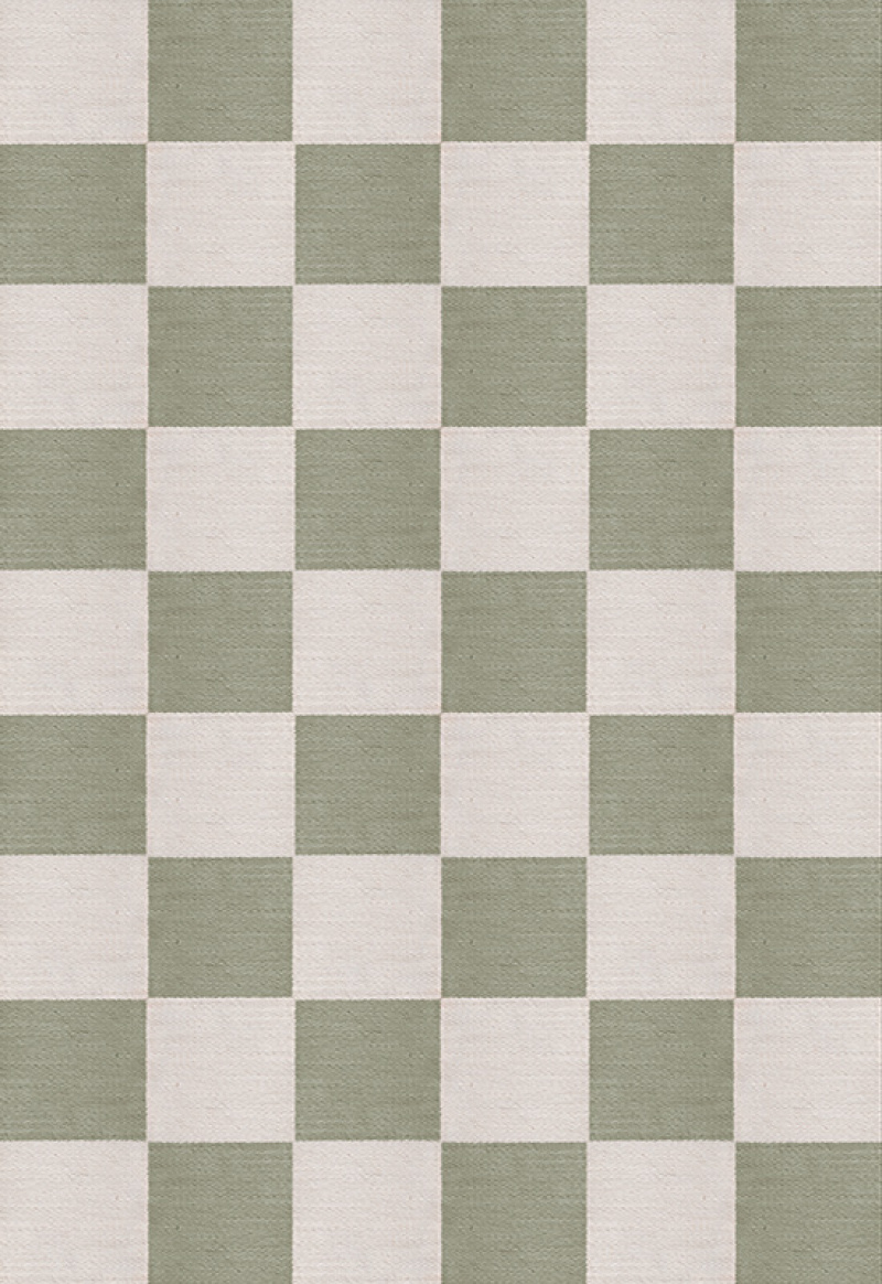 Chess Wool Rug Sage in the group Rugs / All rugs / Checked rugs at Layered (WCHSA)